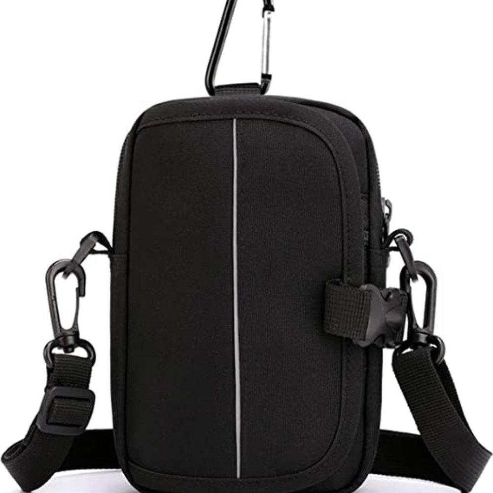 Multifunction Cell Phone Holster, One Shoulder Pouch with Carabiner